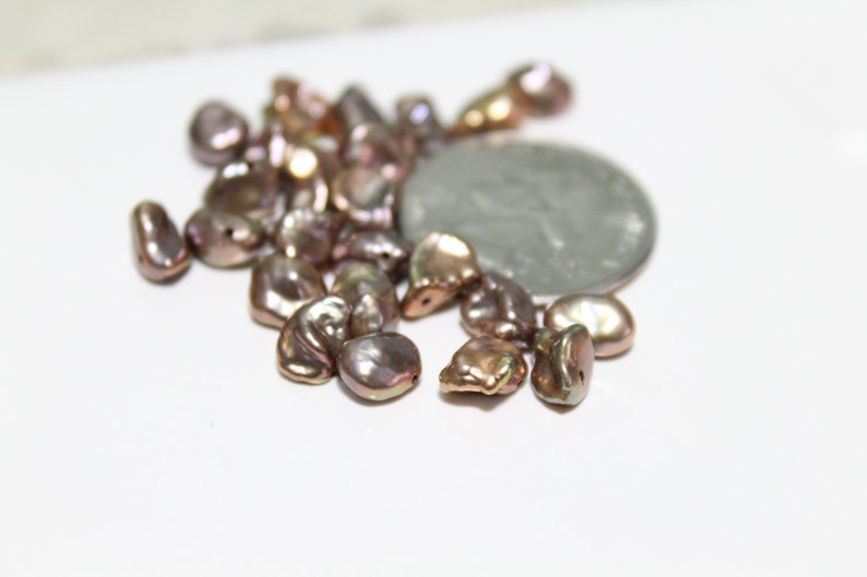 Bronze Freshwater Keshi Pearls 5-9mm 10pcs