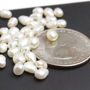 White Freshwater Pearls Approx. 5mm 10pcs image 2