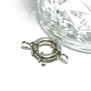 Sterling Silver 925 Thick Spring Ring Lock for Jewelry 3.8g 19mm