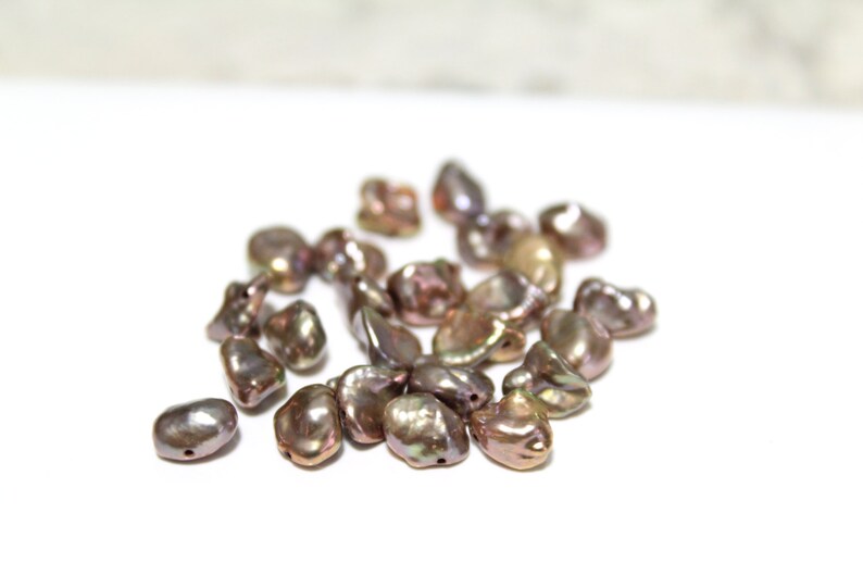 Bronze Freshwater Keshi Pearls 5-9mm 10pcs