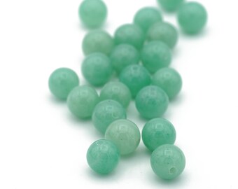 Genuine Round Smooth Jade Beads 8mm 10pcs