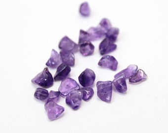 Genuine Amethyst Nugget Chip Beads Approx 3-8mm 36pcs