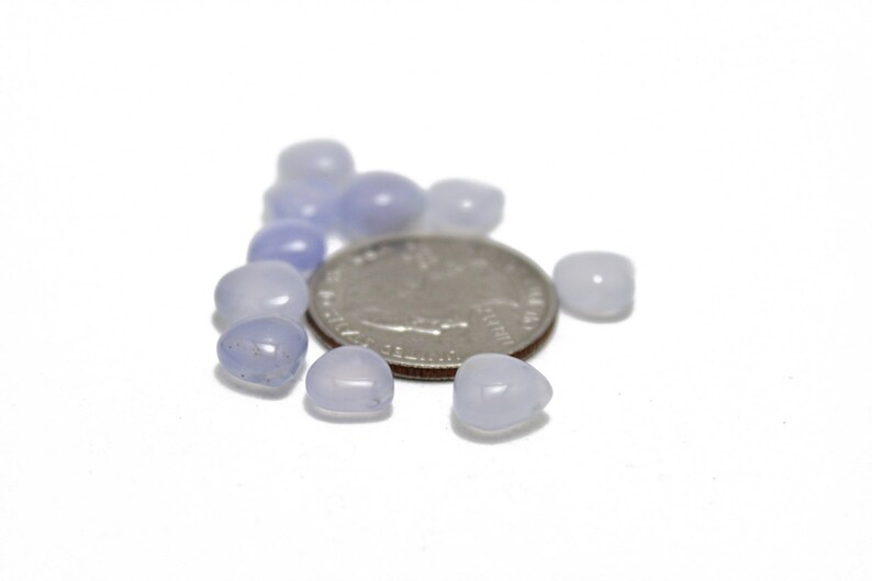 Genuine Natural Chalcedony Stones Teardrop Shaped 8-9mm 6pcs Approx 15CTW image 3