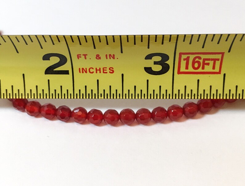 15 Strand of Faceted 4mm Carnelian image 4