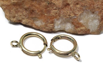 Vintage Extra Large Gold Filled Spring Ring Clasps 18mm 1 piece