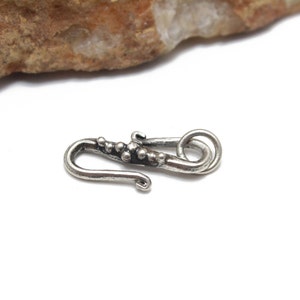 Sterling Silver S Hook with Bali Style Design 22mm