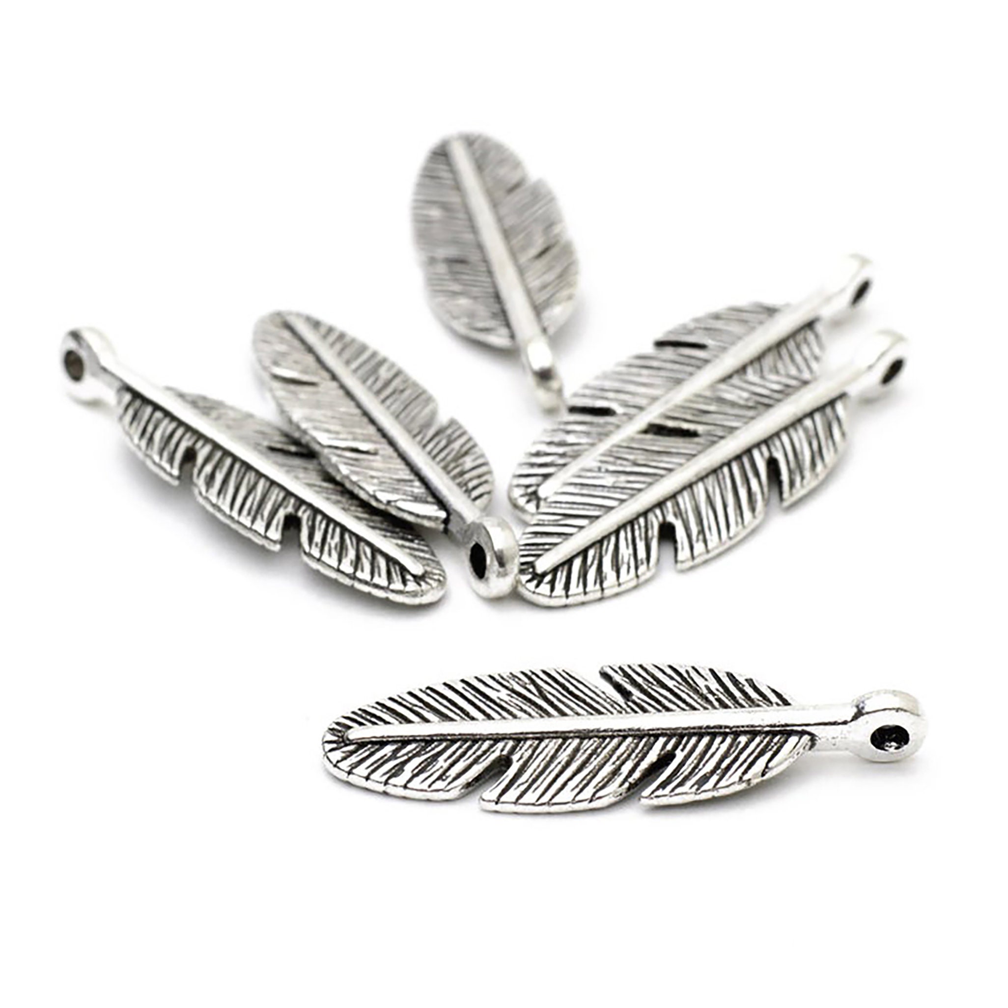 Feather Charms for Jewelry Making and Crafts Silver Charms Etsy UK