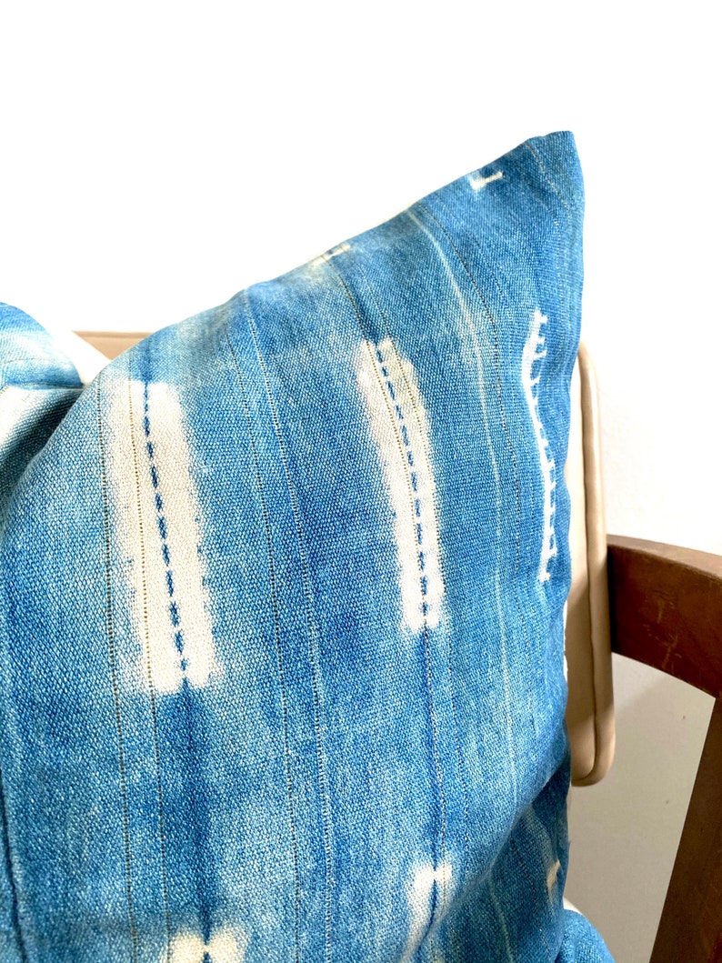 Vintage Indigo African Mudcloth Pillow Sham African Mudcloth Etsy