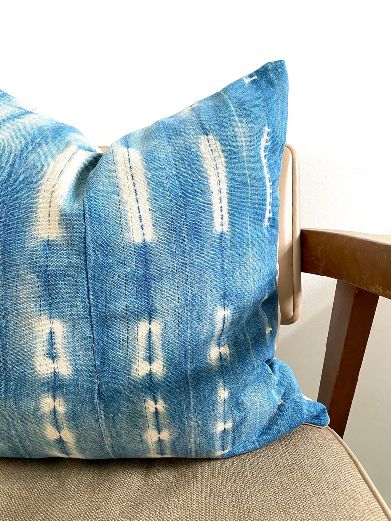Vintage Indigo African Mudcloth Pillow Sham African Mudcloth Etsy