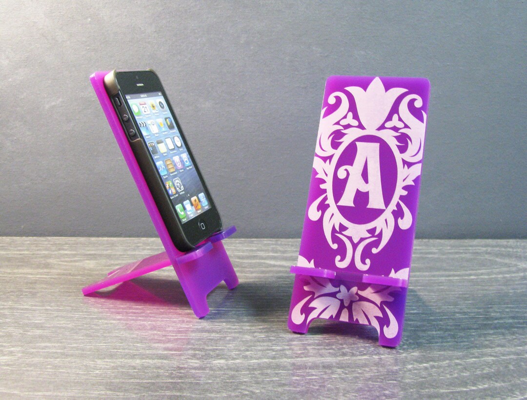 Personalized Gift Monogram Cell Phone Stand Docking Station