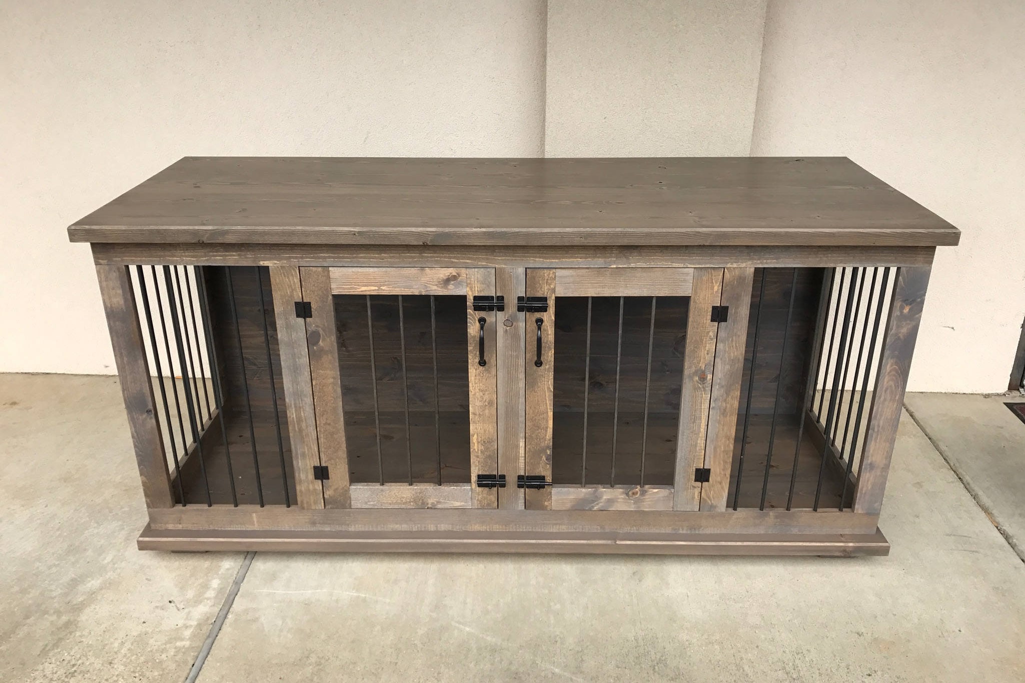 Custom Double Dog Kennel Furniture Double Dog Crate Furniture Etsy