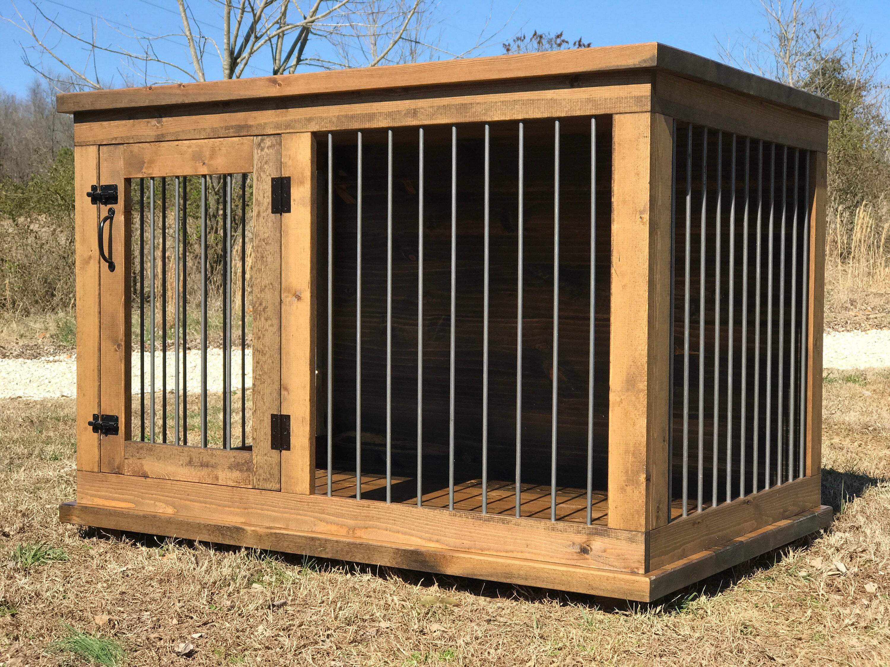 Custom Dog Kennel Furniture Dog Crate Furniture Hinged Etsy