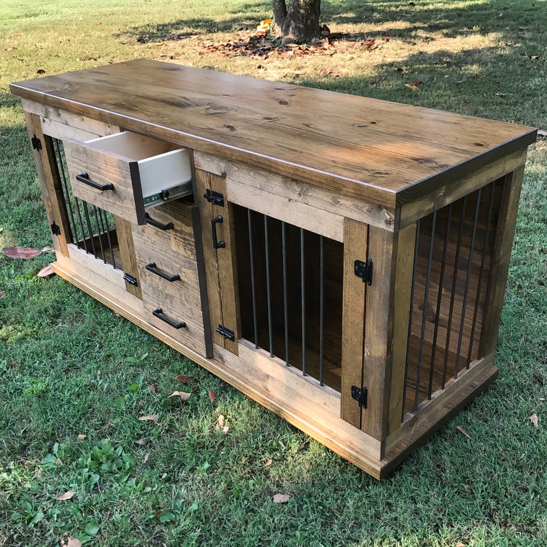 dog crate furniture pet furniture custom dog house wood dog | etsy