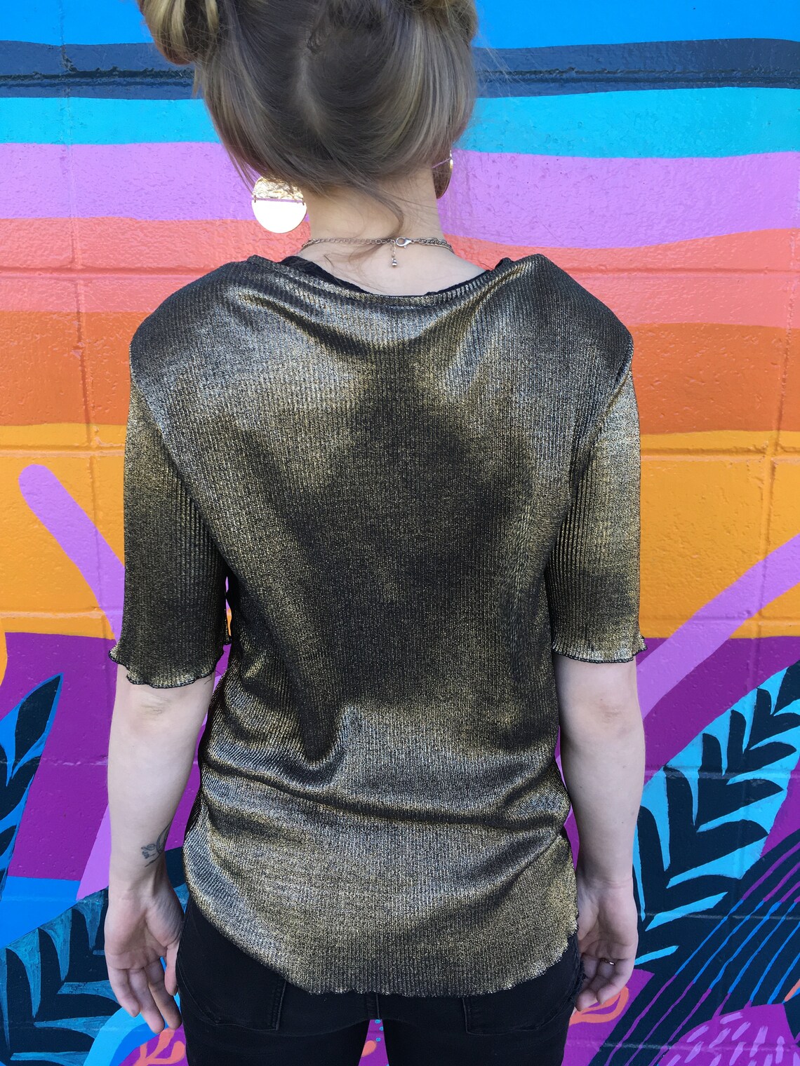 Womens gold top Etsy