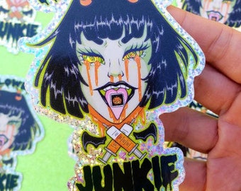 Halloween Junkie Glitter Stickers