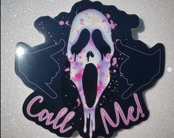 Call Me Pastel Horror Sticker