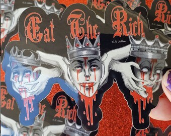 Eat the Rich- Guro Glossy Vinyl Sticker