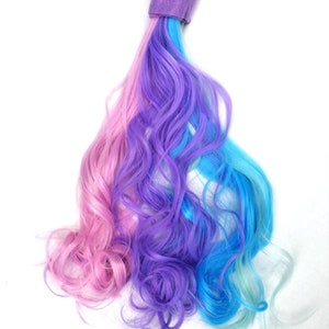 Pastel Rainbow tail Celestia Unicorn Pony Horse mlp Tail  Costume MLP mint, blue, pink, light purple, my little pony cosplay