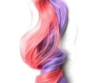 Sweetie Belle unicorn tail unicorn costume Pink and Purple Unicorn Horse My Little Pony Tail Cosplay, Curls at the Bottom