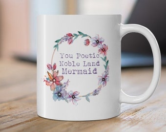 Friendship Mug, friend, Best friend, Knopeism, you poetic, noble land mermaid, bff Coffee Cup,  ,  her Galentine unique gift