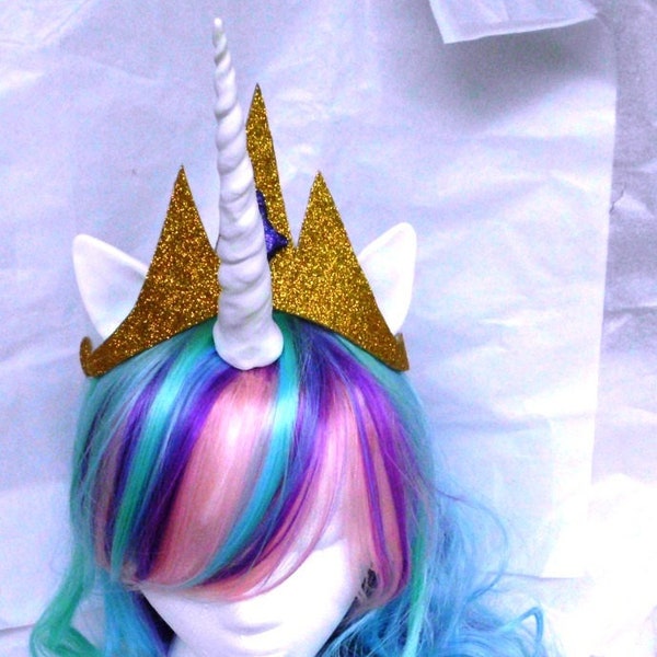 Gold Crown, Princess Celestia, Sparkle, Princess, Headband, Burlesque, Glitter Crown, Aurora, MLP My Little Pony, Cosplay