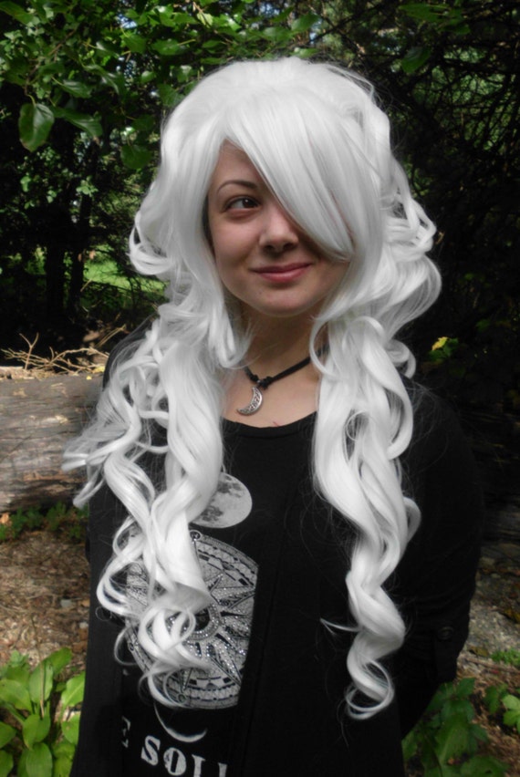White Wig Bump Wig Long Curly Stunning Big Wig Cosplay Etsy