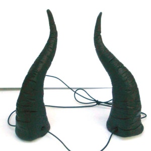 Maleficent Horns, Dragon, Maleficent Headpiece, Bull Horns, Big, Headband Demon Horn Head dressLightweight  Costume, Black Cosplay, Costume,