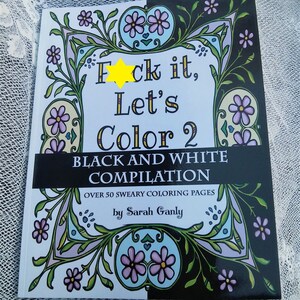Swear word coloring book curse word big white elephant pages cuss word print printed book, art therapy adult coloring, sweary, gift,funny