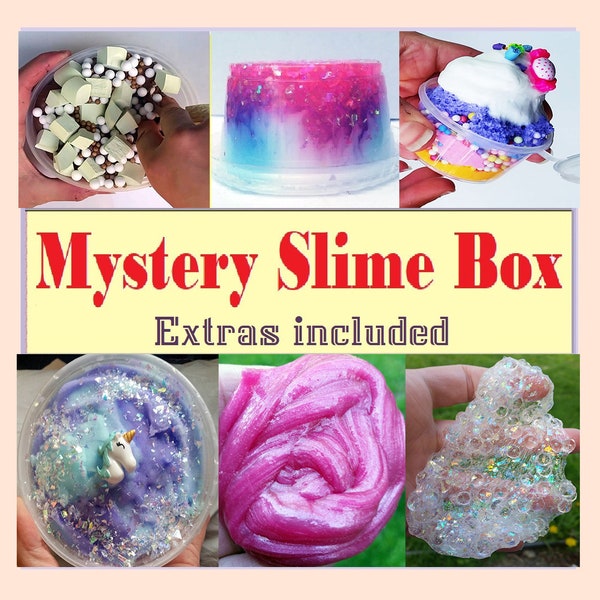 Mystery Slime Box Slime Package with Extras  Surprise Gift Box Birthday Slime Mystery Box  Slime Read Description favor cheap slime No Borax