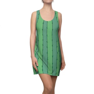 Cactus Dress, Funny Halloween Costume, Tshirt Dress, Unique Costume, Easy to Wear, Racerback Dress, tank top