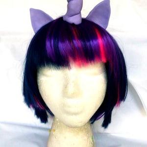 Dusk Shine Wig MLP Unicorn Purple and Pink Costume My Little Pony, Twilight Sparkle, Cosplay my little pony cosplay image 1