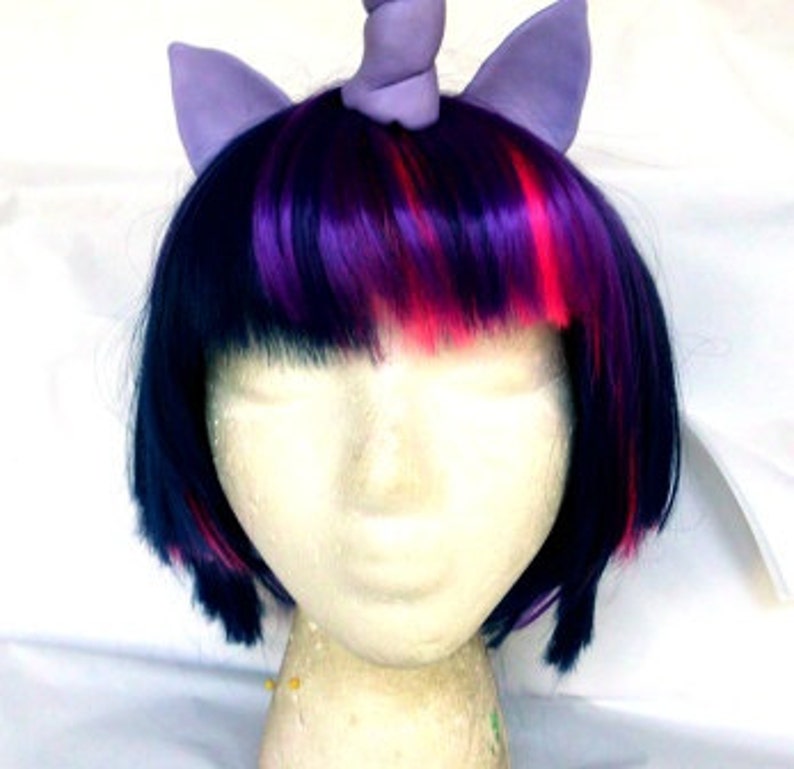 Dusk Shine Wig MLP Unicorn Purple and Pink Costume My Little Pony, Twilight Sparkle, Cosplay my little pony cosplay image 1