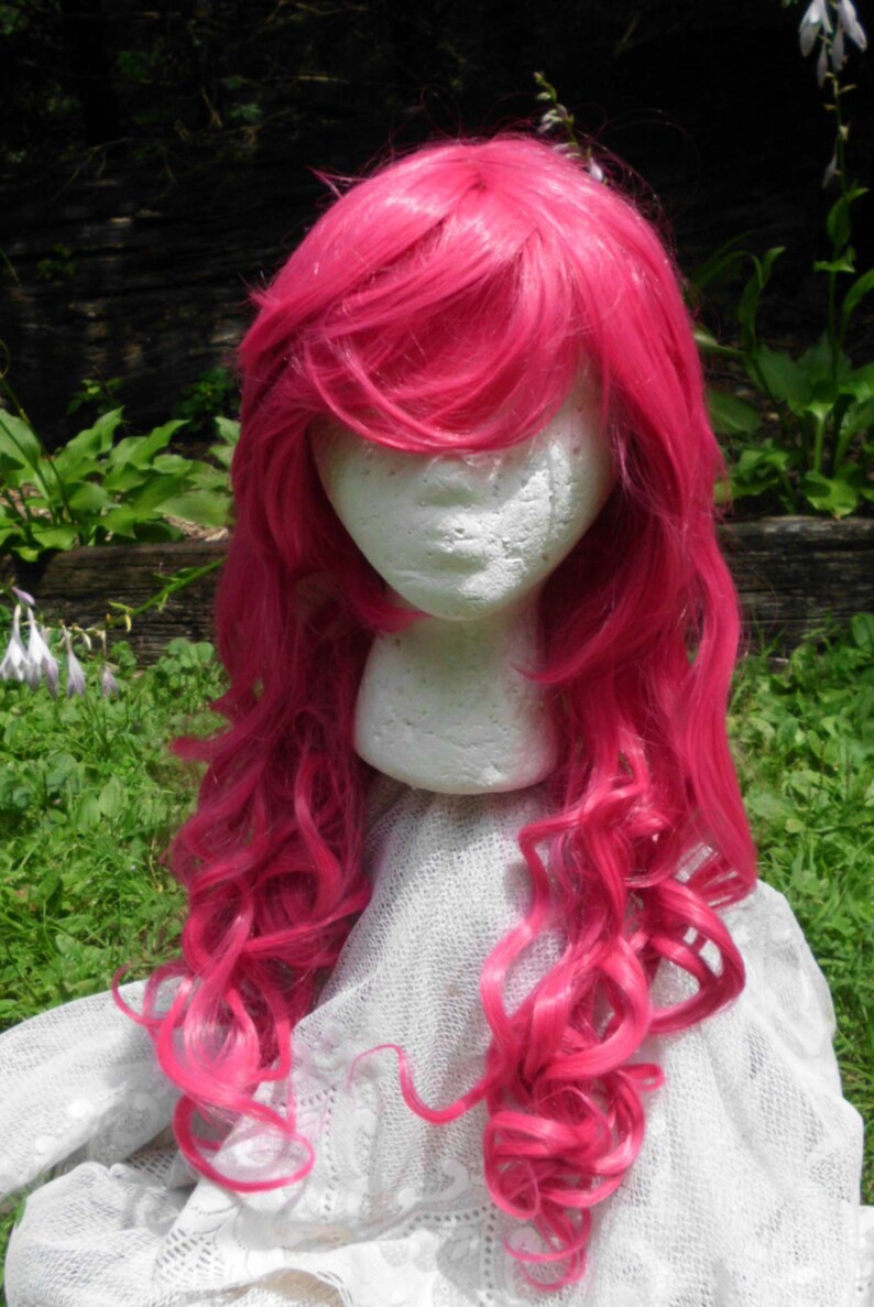 Pink Wig Pinkie Pie wig MLP Cosplay Long Curly Wig Etsy