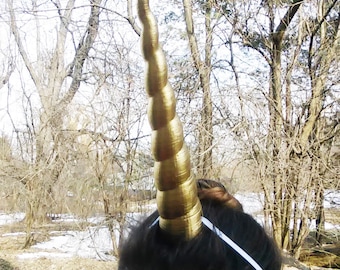 Realistic Unicorn Horn Headband: Costume Headpiece, Custom Colors