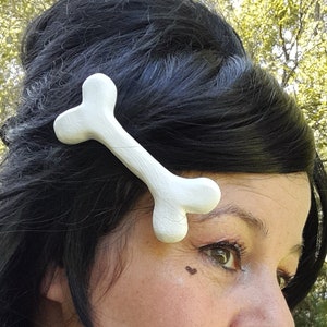 Big Bone Hair Clip, Cave Woman Costume. Bone, Hair, Accessory, Pebbles, Goth, Kawaii