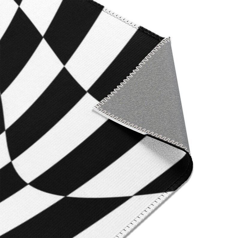 Black White Checkered Rug Soft Aesthetic Retro Bedroom Etsy