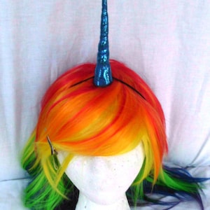 Unicorn Horn, 5&quot;, Any Color, Glitter Unicorn Horn, Sparkly Unicorn Horn, Horns, Headband, Mlp, unicorn costume, Party Favors, Narwhal horn