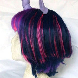 Dusk Shine Wig MLP Unicorn Purple and Pink Costume My Little Pony, Twilight Sparkle, Cosplay my little pony cosplay image 5