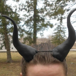 Maleficent Horns, Maleficent Costume, Dragon, Black, Bull Horns, Big, Headband Demon Horn Devil Lightweight  Costume, Maleficent Cosplay,