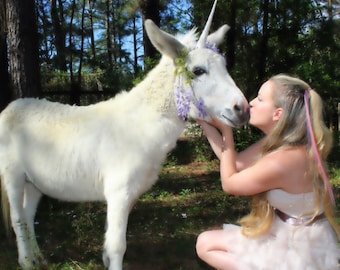 Handcrafted Unicorn Horn for Horse, Pony, Goat - Costume Prop