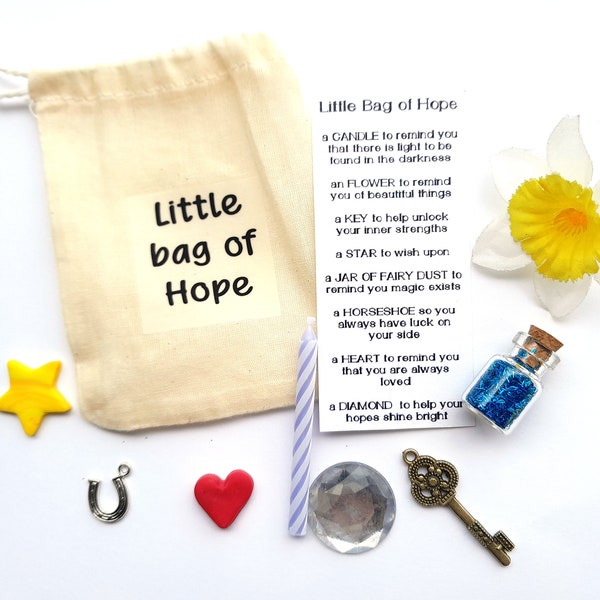 Little Bag of Hope, Encouragement gift, Lift Spirits, Uplifting, Thoughtful, Positivity, Friendship, Happiness, Small Gift, Party Favor