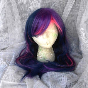 Twilight Sparkle Wig,  MLP Cosplay, Purple and Pink Wig, Dark Purple, Multicolor Wig, Costume,  My Little Pony , my little pony cosplay