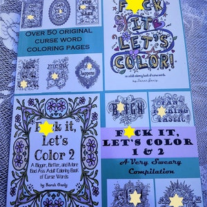 Swear word coloring book curse word big white elephant pages cuss word print printed book, art therapy adult coloring, sweary, gift,funny