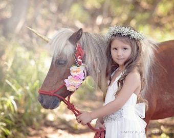 Nishine Diadema De Cuerno De Unicornio Con Purpurina Para