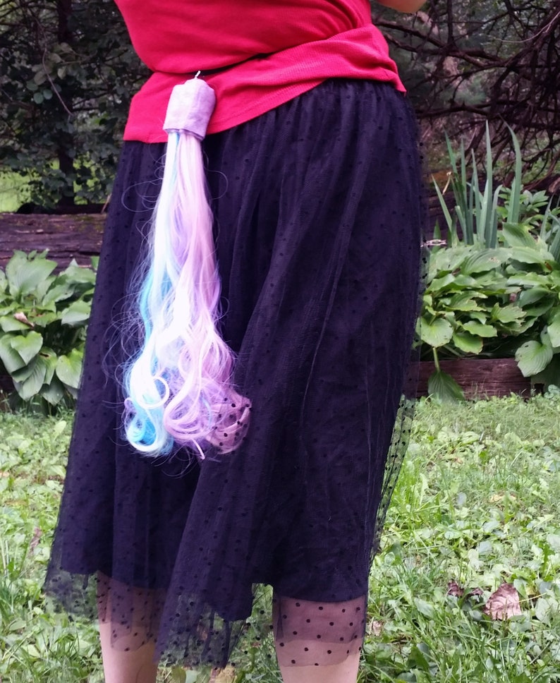 pink my little pony cosplay Pastel Rainbow tail Celestia Unicorn Pony Horse mlp Tail Costume MLP mint light purple blue