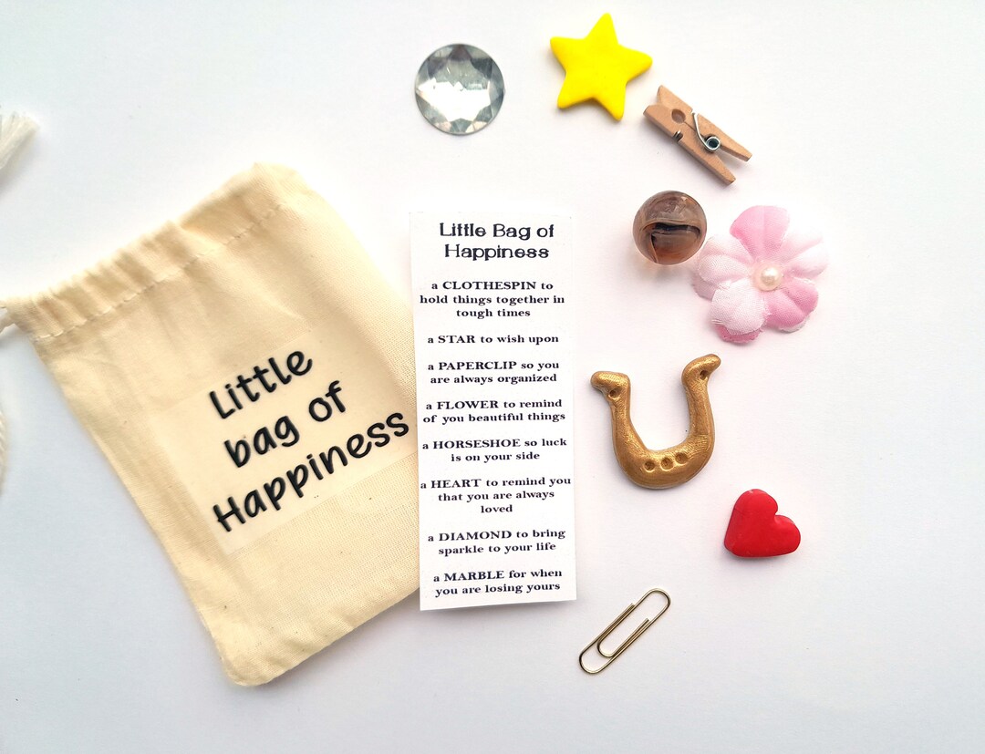Wedding Favor Gift Bags - "A Little Bag Of Happiness" - Bulk Favor Bags For Guests (Unbranded)