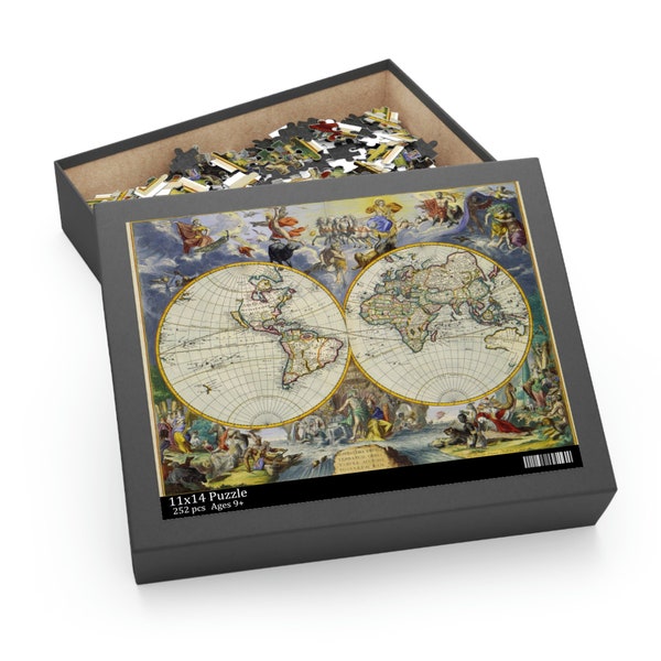 Atlas Puzzle, Van der Hagen, Carte du monde, Jeu de puzzle amusant, Amoureux de géographie, étudiant, Jouet éducatif, Earth Globe, Cadeau unique, Voyage en famille