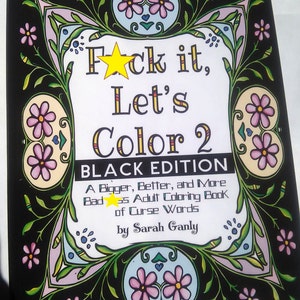 Swear word coloring book curse word big white elephant pages cuss word print printed book, art therapy adult coloring, sweary, gift,funny
