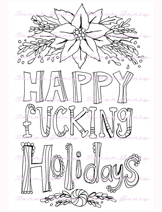 Christmas Swear Word Coloring Book for Adults Funny Cuss