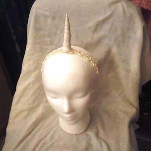 White Unicorn Headband Horn Costume My Little Pony Headband Cosplay Narwhal image 1